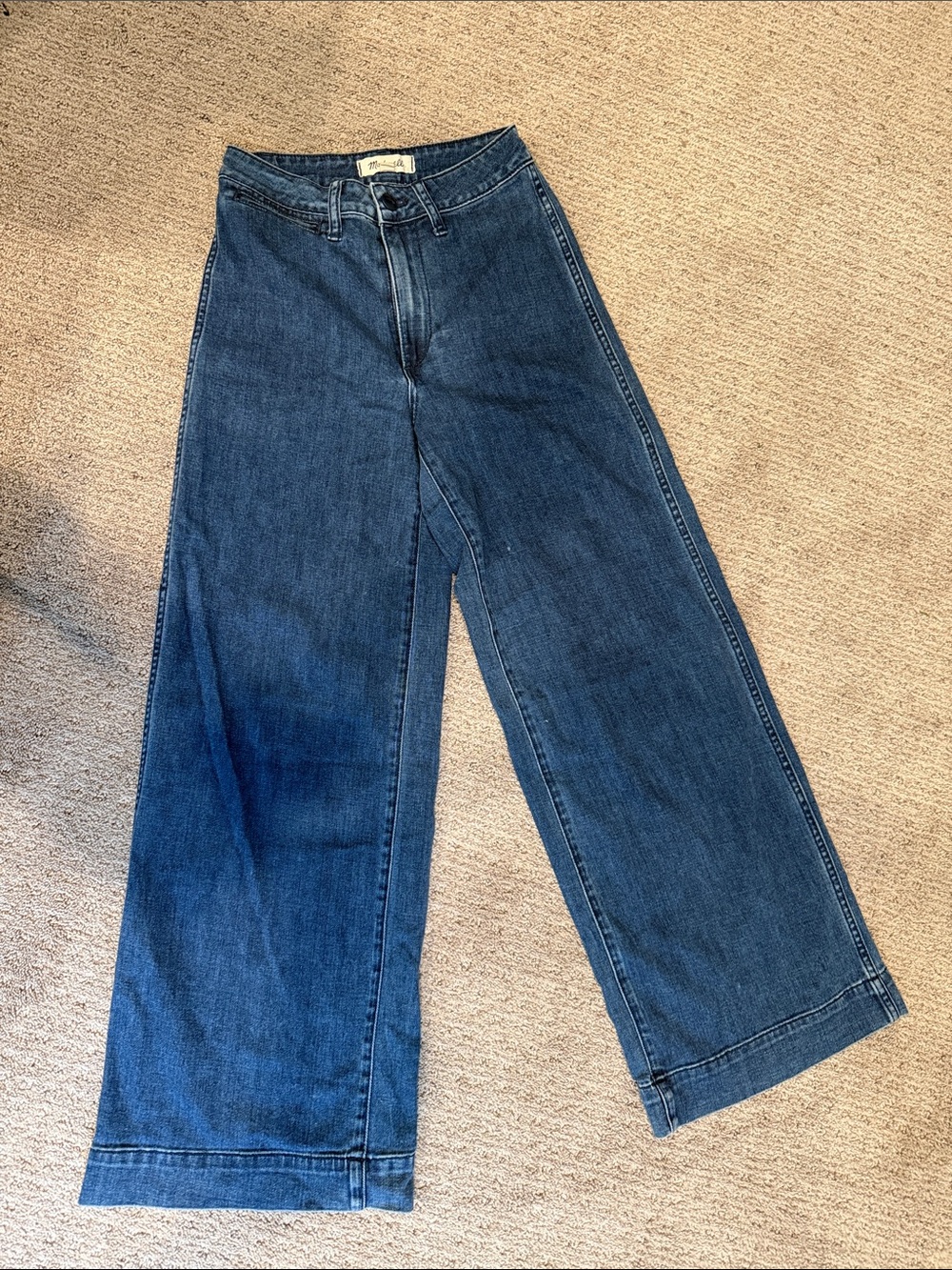 Madewell Dark Blue Wide-Leg Jeans